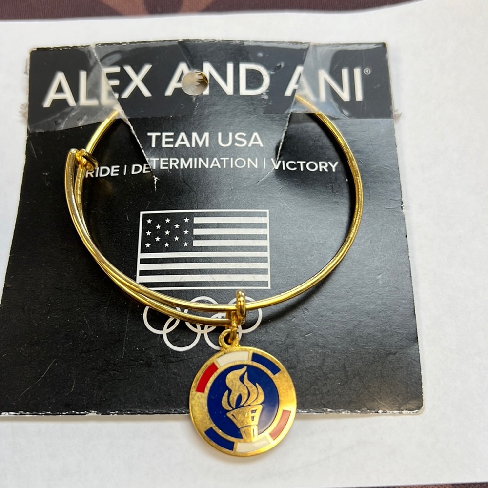 Alex and Ani team USA bracelet, gold color new